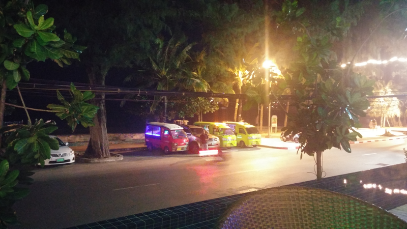 At least one of those tuk-tuks is lit up like a Christmas tree